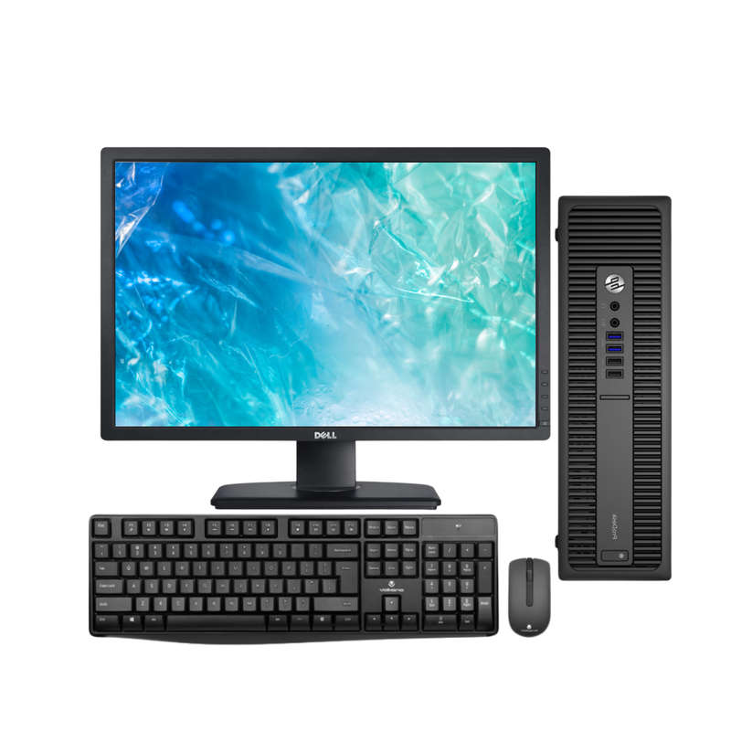 HP Prodesk 600 G2 SFF Desktop | Dell 22" Monitor | Wireless K&M