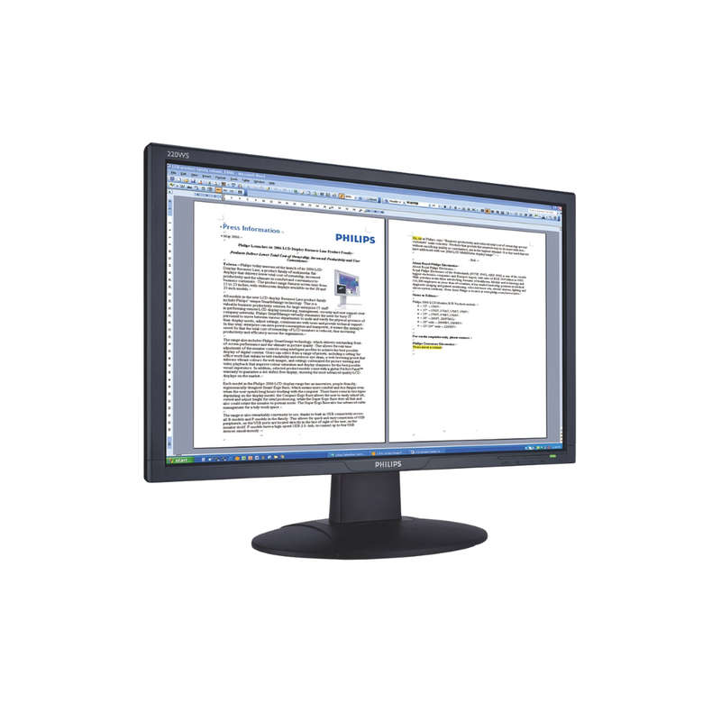 Philips 22OWS8FB 22" LCD Widescreen Monitor  - Grade B