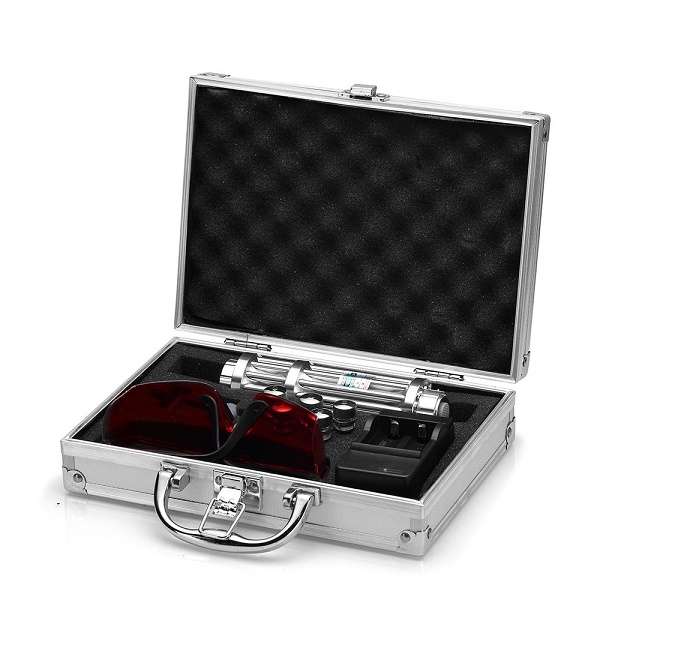 5000mW 405nm High Power Laser Pointer With 2x 16340 Batteries