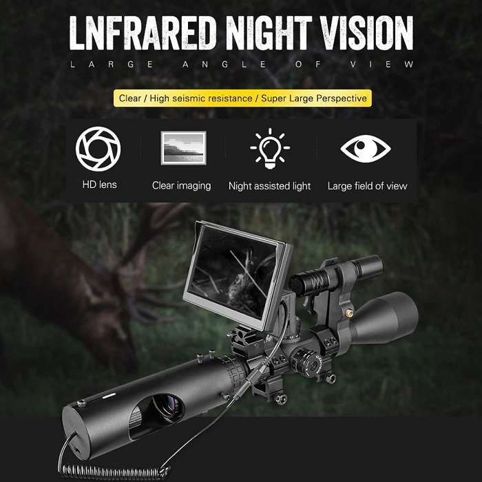 200m Night Vision Scope With Wide Angle Screen 1280x800