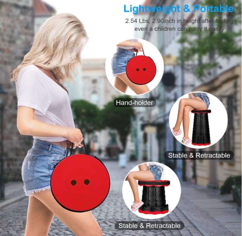 Outdoor Portable Telescopic Retractable Folding Stool