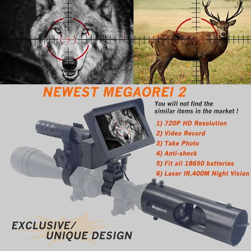 Megaorei 2, 300m Night Vision Scope With Photo And Video Record HD 720P