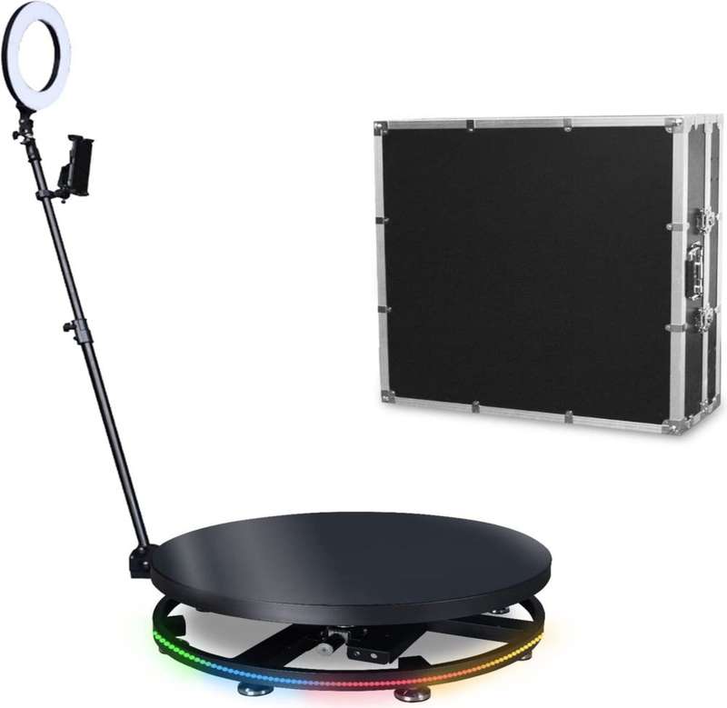 360 Spin Selfie Magic Photo Booth (100cm with Back Up Battery)