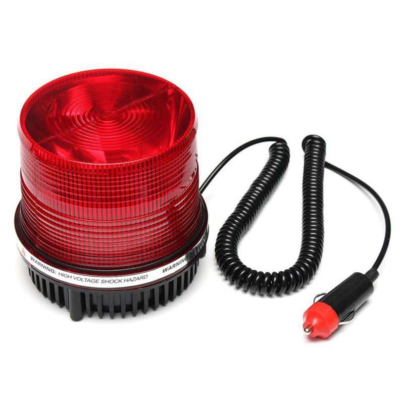 Fom Vehicle Strobe Warning Light Magnetic Mount - Red
