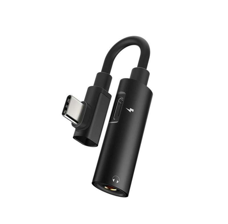 Type C 2-in-1 audio converter to 3.5mm interface. Charge & Headphones