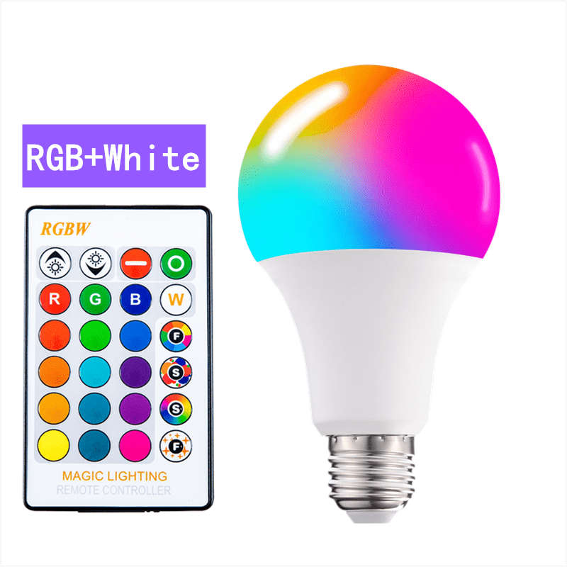 RGB 15W LED Colour Changing Lamp Dimmable Magic Bulb with Remote