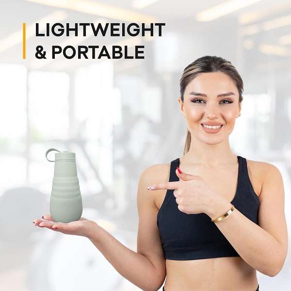 500ml Silicone Folding Water Bottle