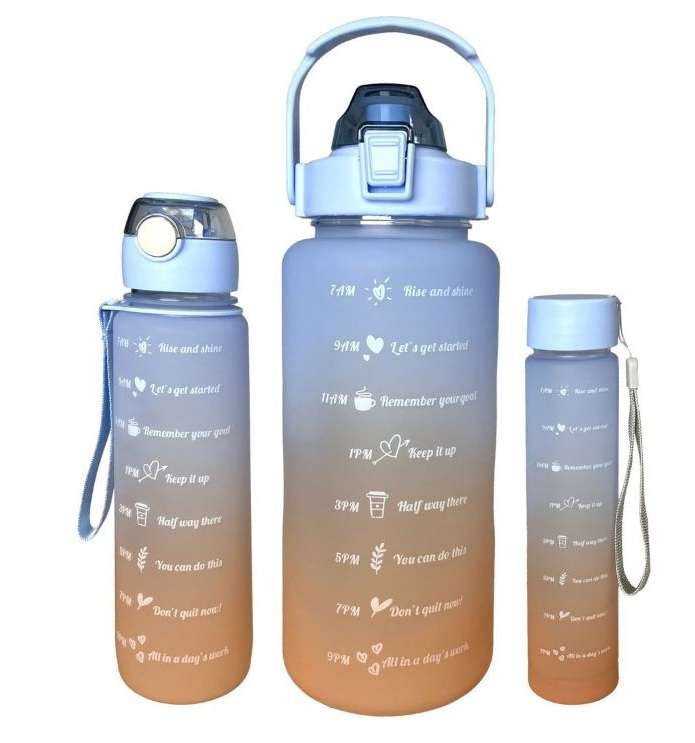 Set Of 3 Aquatic Liquid Bottle