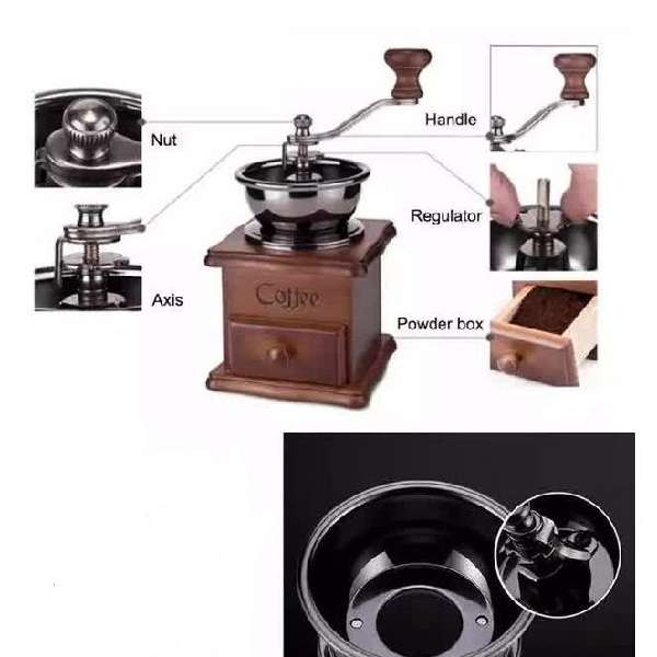 Manual Coffee Bean Grinder Kitchen Accessory