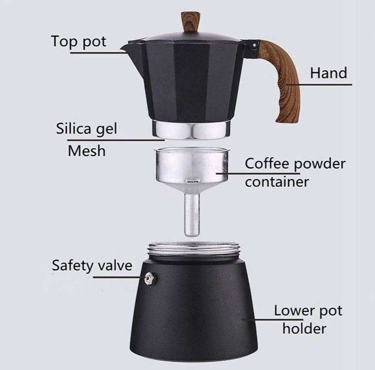 300ml Black Matte Coffee Pot
