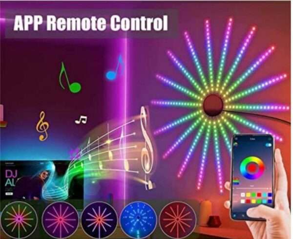 LED RGB Fireworks Strip Light with Remote
