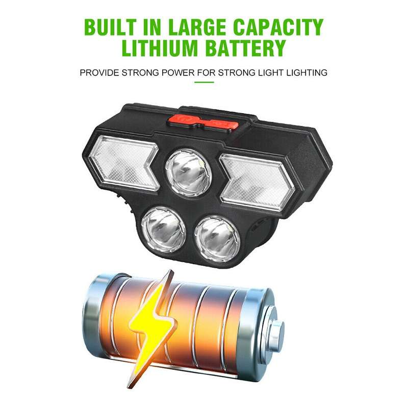 11 LED USB Rechargeable 4 Lighting Modes 800mah Headlamp