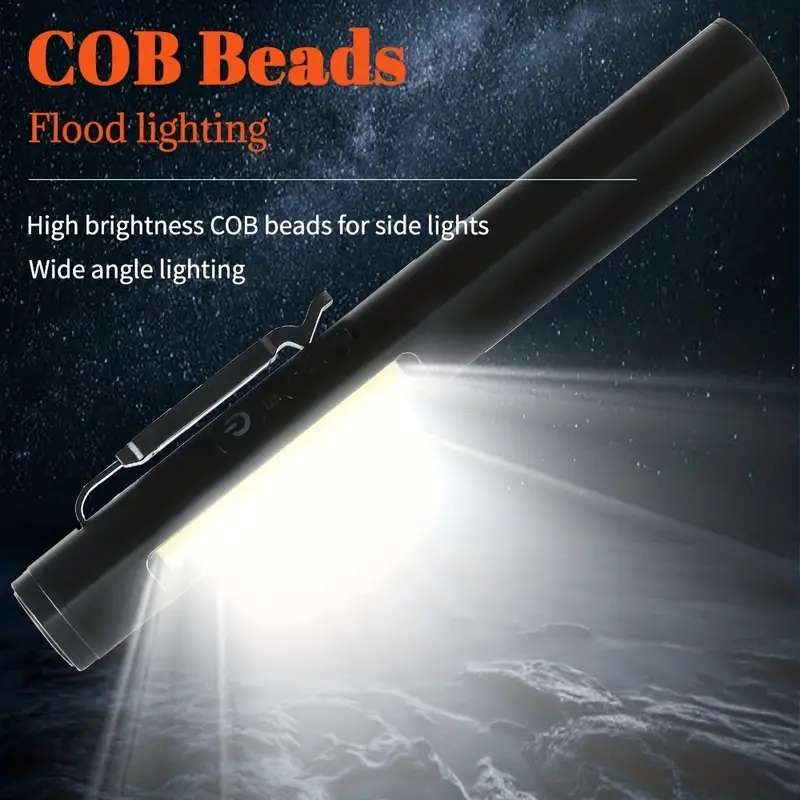 Magnetic Slim 800mah Battery LED + Mini Torch