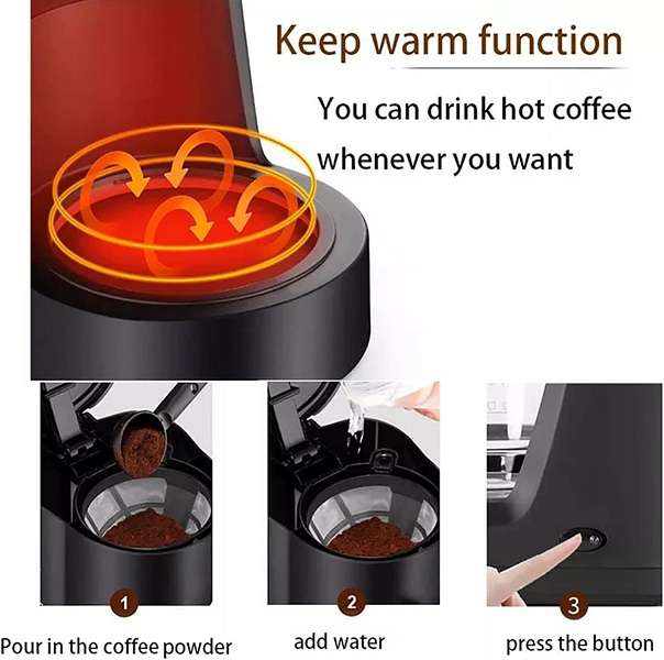 650W Automatic Hot Coffee Maker