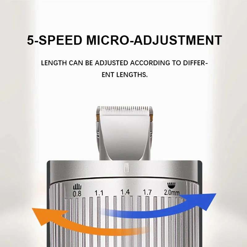 Rechargeable Hair Trimmer With Level Adjustments