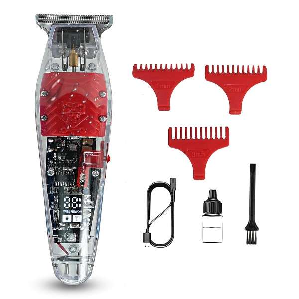 Transparent LCD Display USB Charging Hair Trimmer