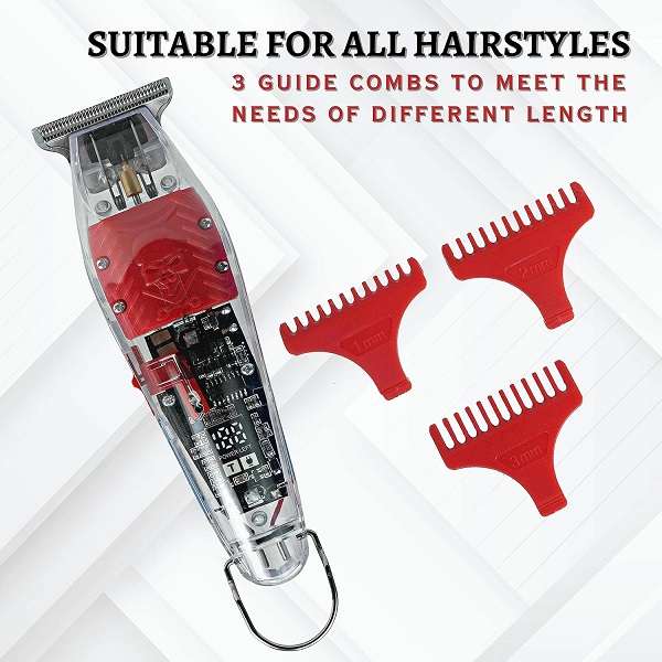 Transparent LCD Display USB Charging Hair Trimmer