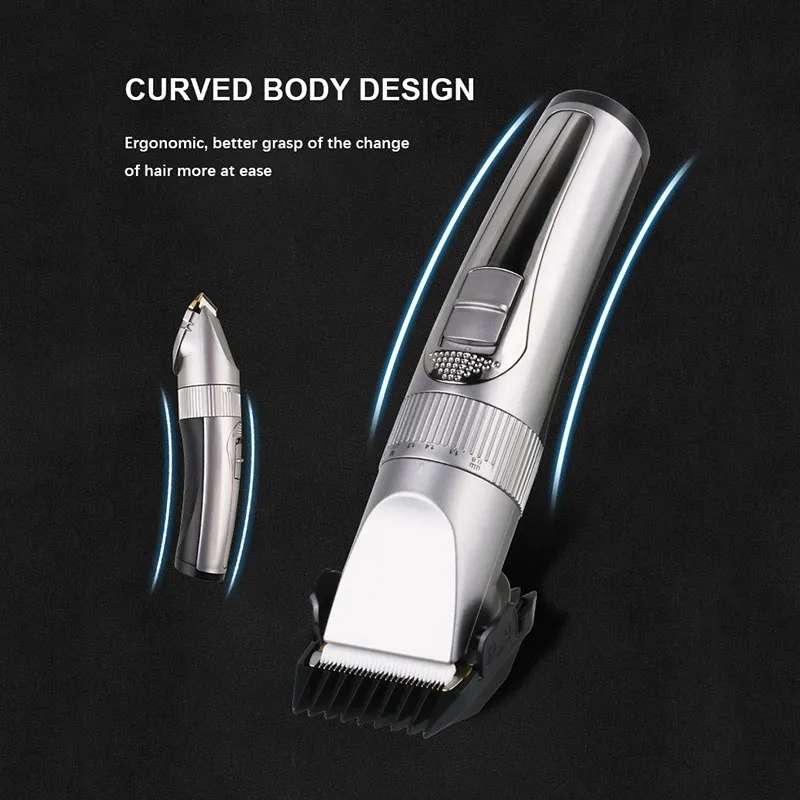 Rechargeable Hair Trimmer With Level Adjustments