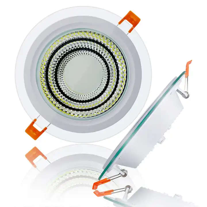 Round Glass Panel Ceiling Light