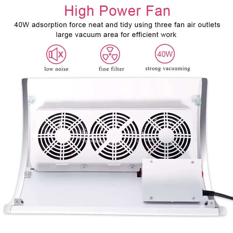 40W Expert Nail Dust Collector With Triple Fans
