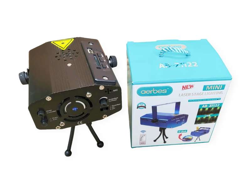 Speaker LED Mini Stage Lighting Projector With USB Port
