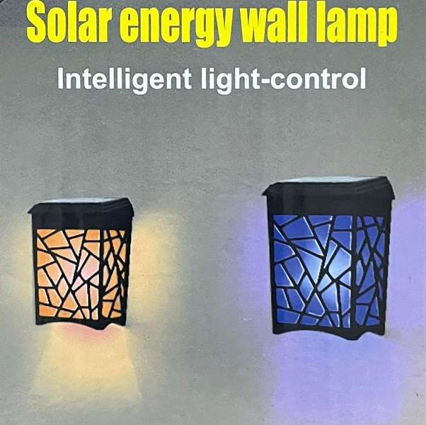 Solar Powered Decorative Wall Lamp RGB And Warm White