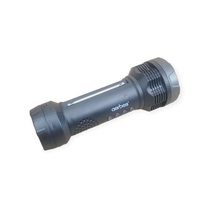 Rechargeable Outdoor Solar Flashlight With Bluetooth Speaker