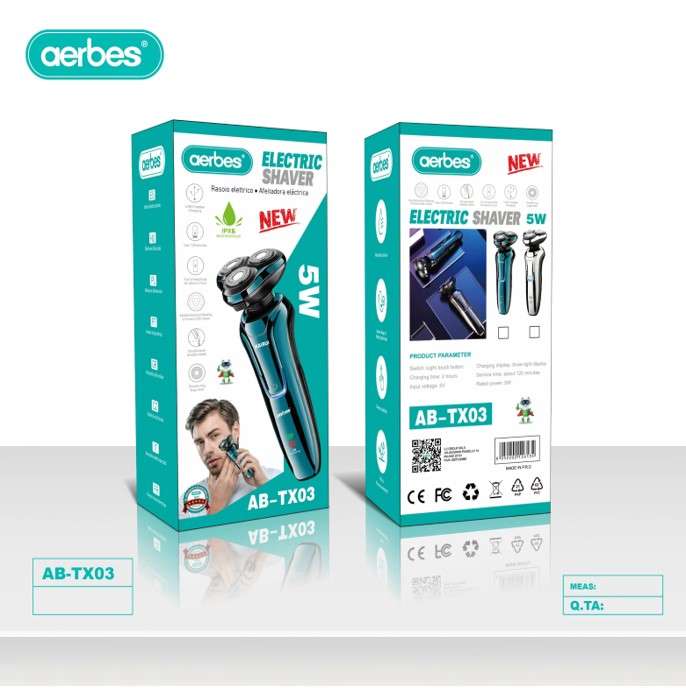 5W Rechargeable 3 Heads Shaver