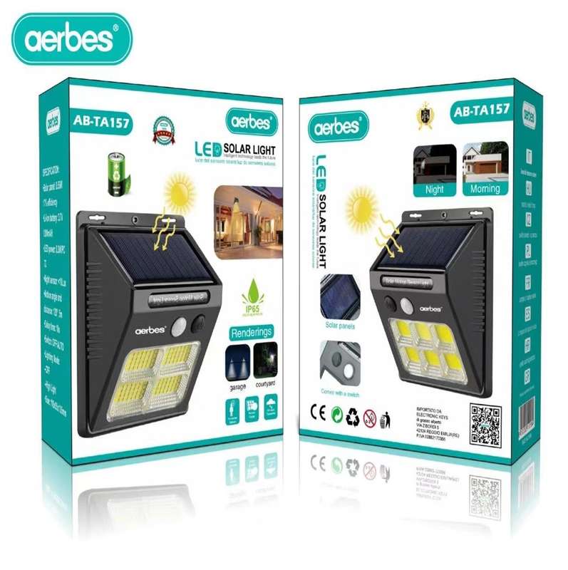 Solar Powered Sensor COB Wall Light 1200Mah