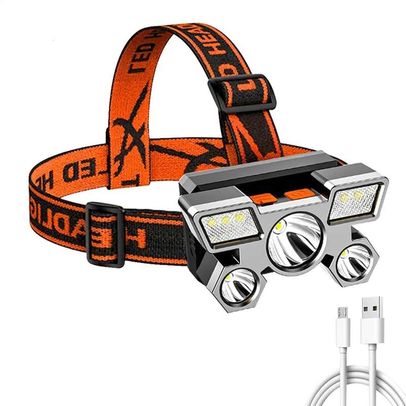 Rechargeable 4 Sided 9 LED Headlamp