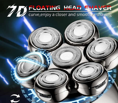 7 Heads Wireless Rechargeable Shaver