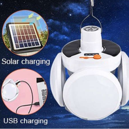 Waterproof LED Solar Powered Emergency Charging Lamp With Hanging Hook