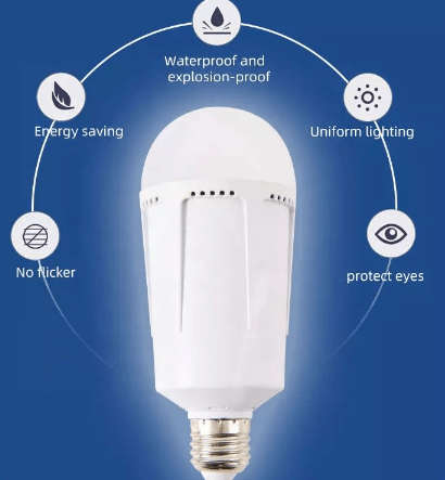 LED 12W Home Rechargeable Bulb