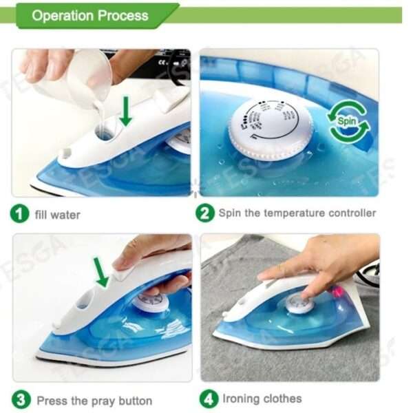 Loadshedding Steam Iron With Battery Leads