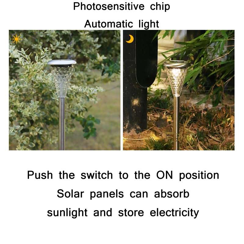 30W Solar Powered Spike Light 2pcs Warm White LED