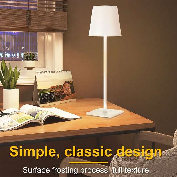USB-C Rechargeable 3 Color Stepless Dimmable Table Lamp