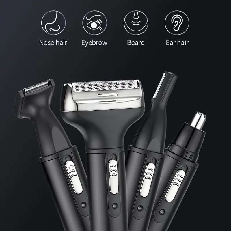Rechargeable 4-In-1 Mens Shaving Grooming Kit