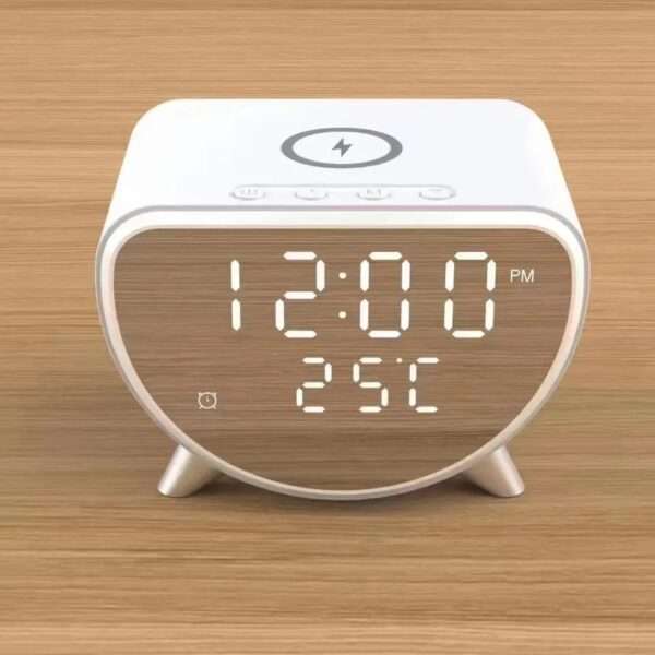 15W Alarm Clock With Wireless Charger + Temperature