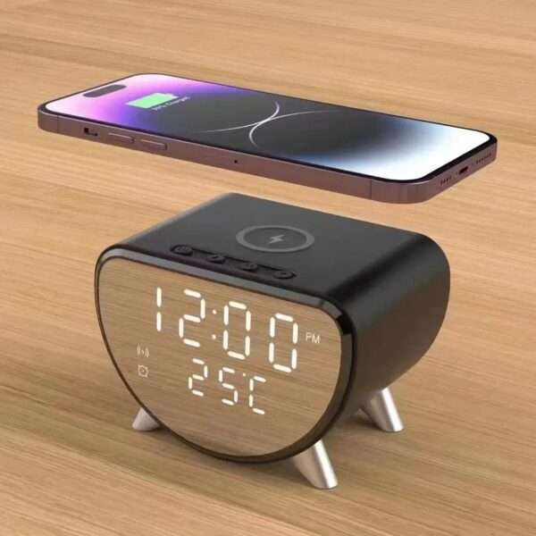 15W Alarm Clock With Wireless Charger + Temperature
