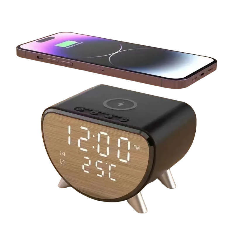 15W Alarm Clock With Wireless Charger + Temperature