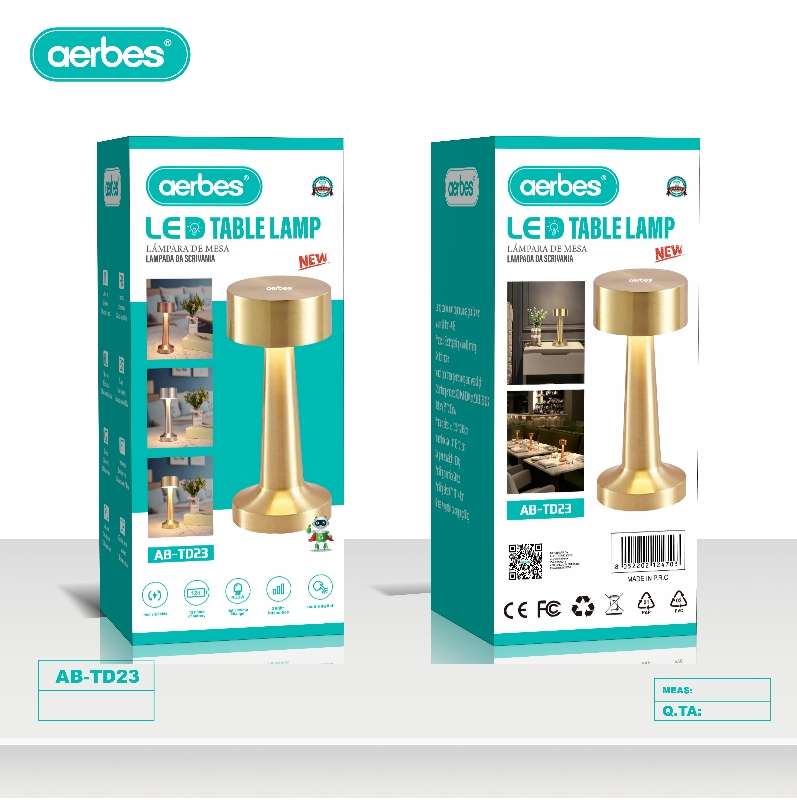 Rechargeable Dumbbell Shaped White LED Table Lamp