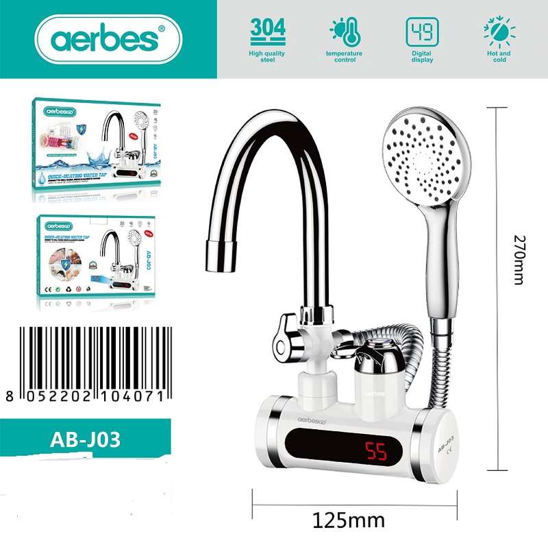 Quick Water Heater Tap With Shower Bottom Entry