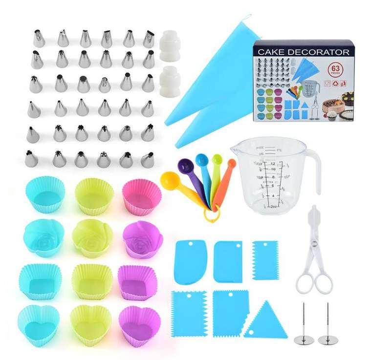 63 Piece Cake Decorator Tools