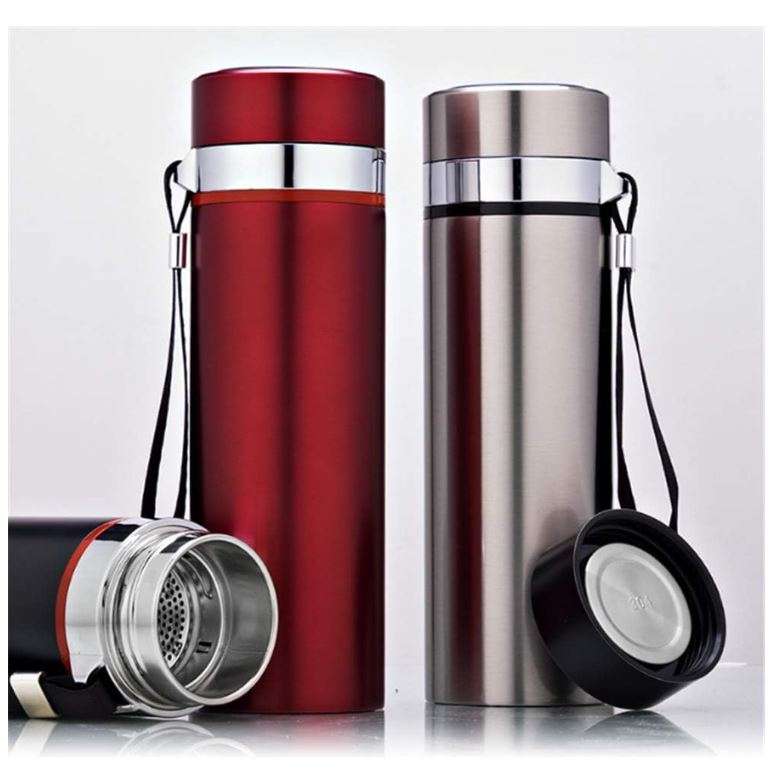 Stainless Steel Vacuum Flask With Lanyard