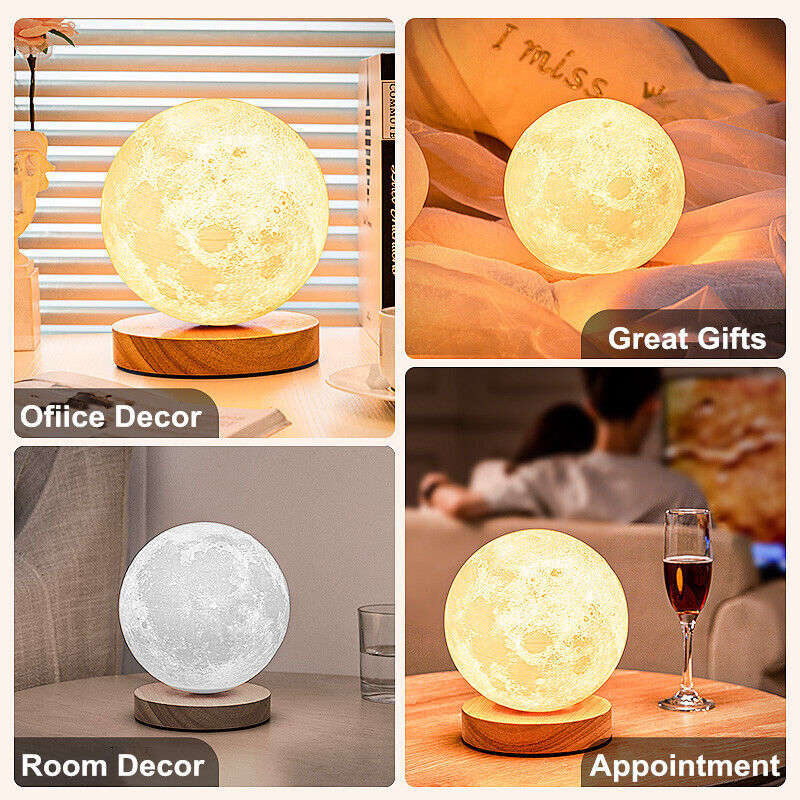 3D 18cm Rotating Moon Lamp With Remote Control