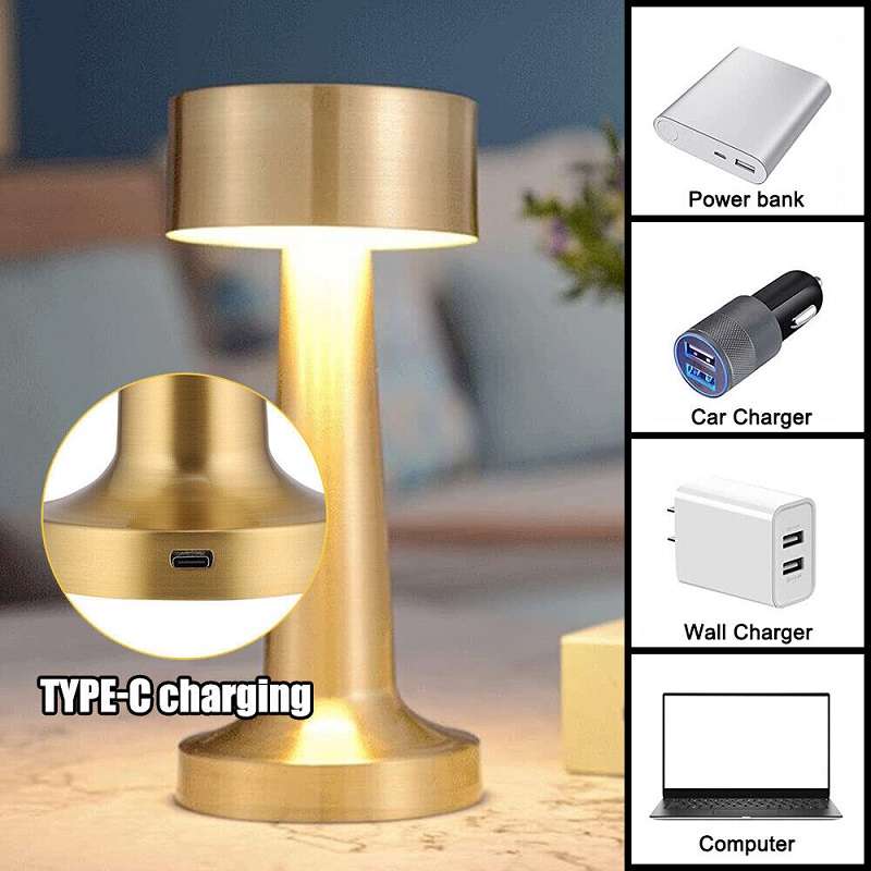 Rechargeable Dumbbell Shaped White LED Table Lamp