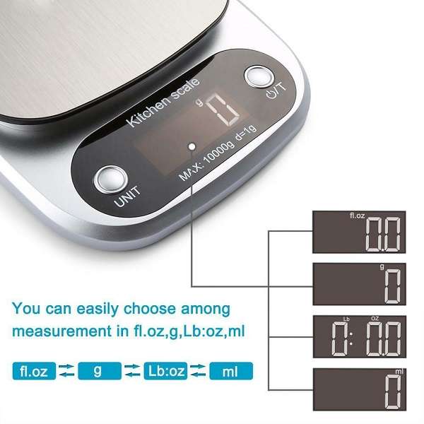 5kg/1g Digital Kitchen Food Scale With High Precision Capacity