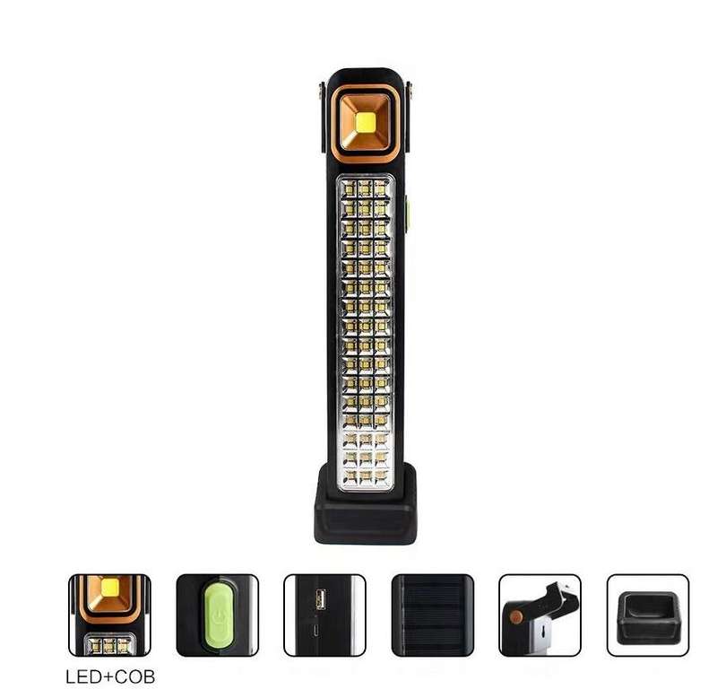5 Modes 48 LED Solar Powered Emergency Light With Base