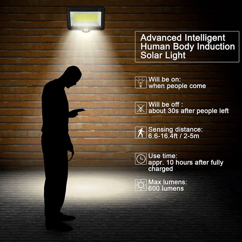 30W Solar Powered 100 COB Wall Lamp