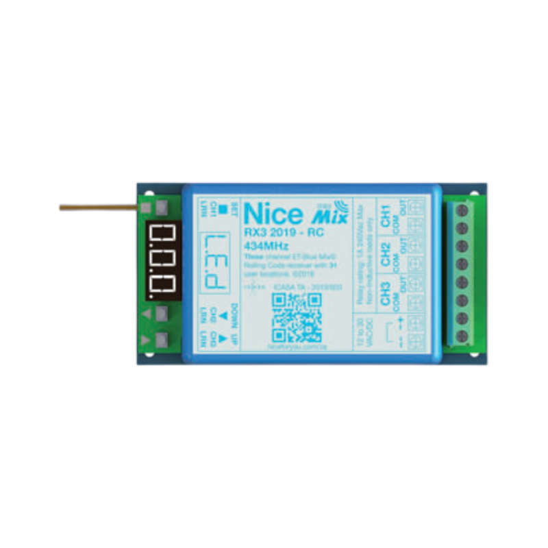 ET 3 CHANNEL RECEIVER ROLLING CODE 27 LOCATIONS 434MHZ